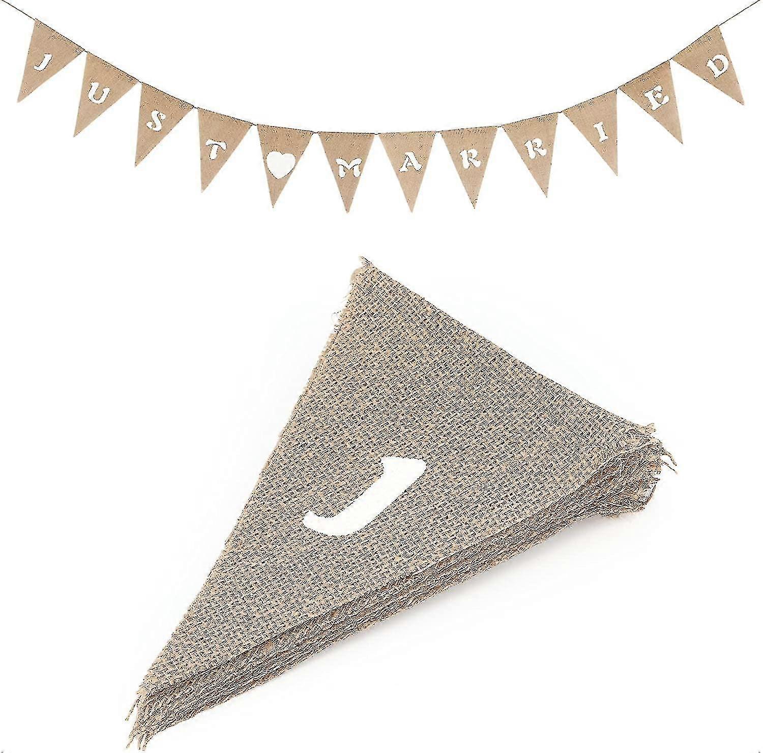 15pcs Ric Wedding Ian Bunting - 11.5 Feet Diy Com Linen For