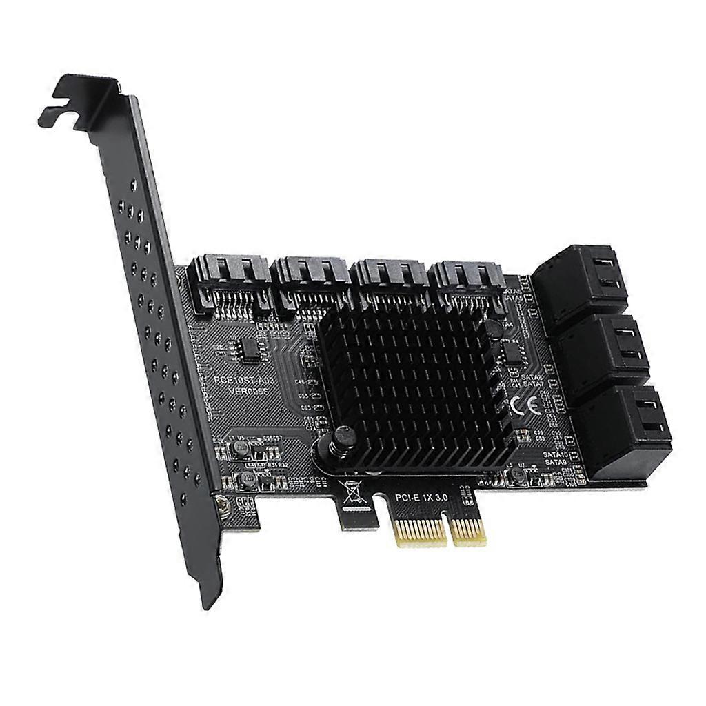 PCIe to SATA3.0 10-Port SATA III 6Gbps Controller Expansion Card PCI for Express