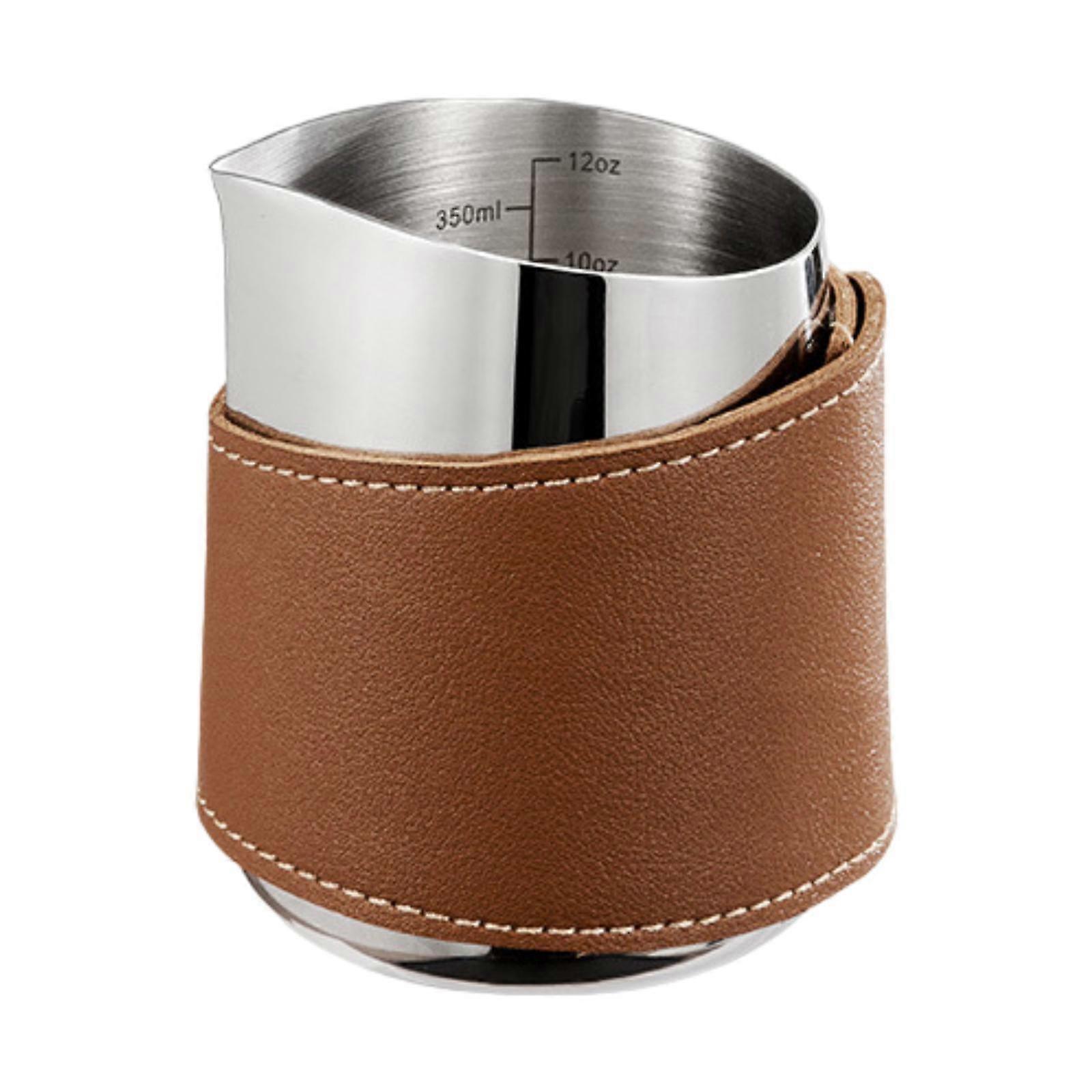 Handleless Milk Frothing Pitcher Coffee Pitcher Handleless Milk Frothing Cup argent and S