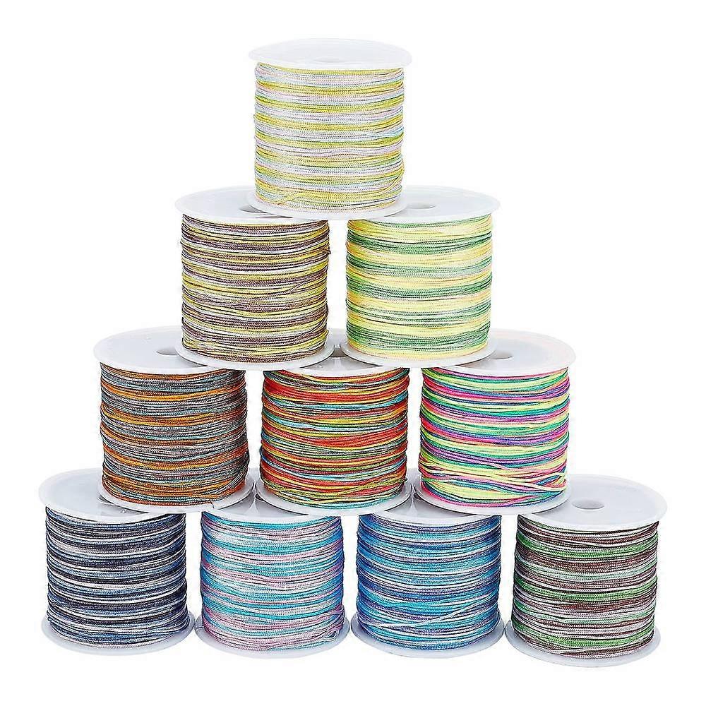 Polyester Cords with Spool Mixed Color 0.5mm 45m/roll 10roll/set