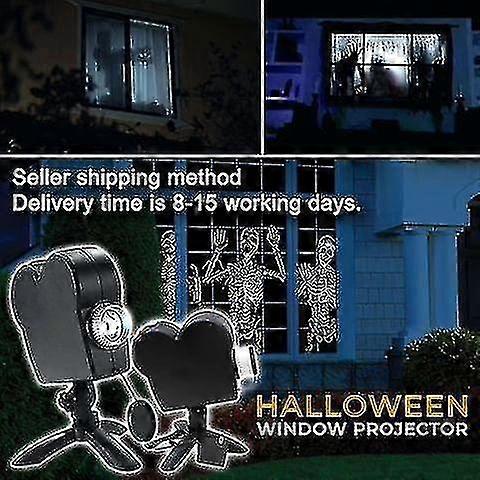 Window Wonderland Projector For Halloween & Christmas Display Laser Dj Stage Lamp Spotlights Ghost1pcs)