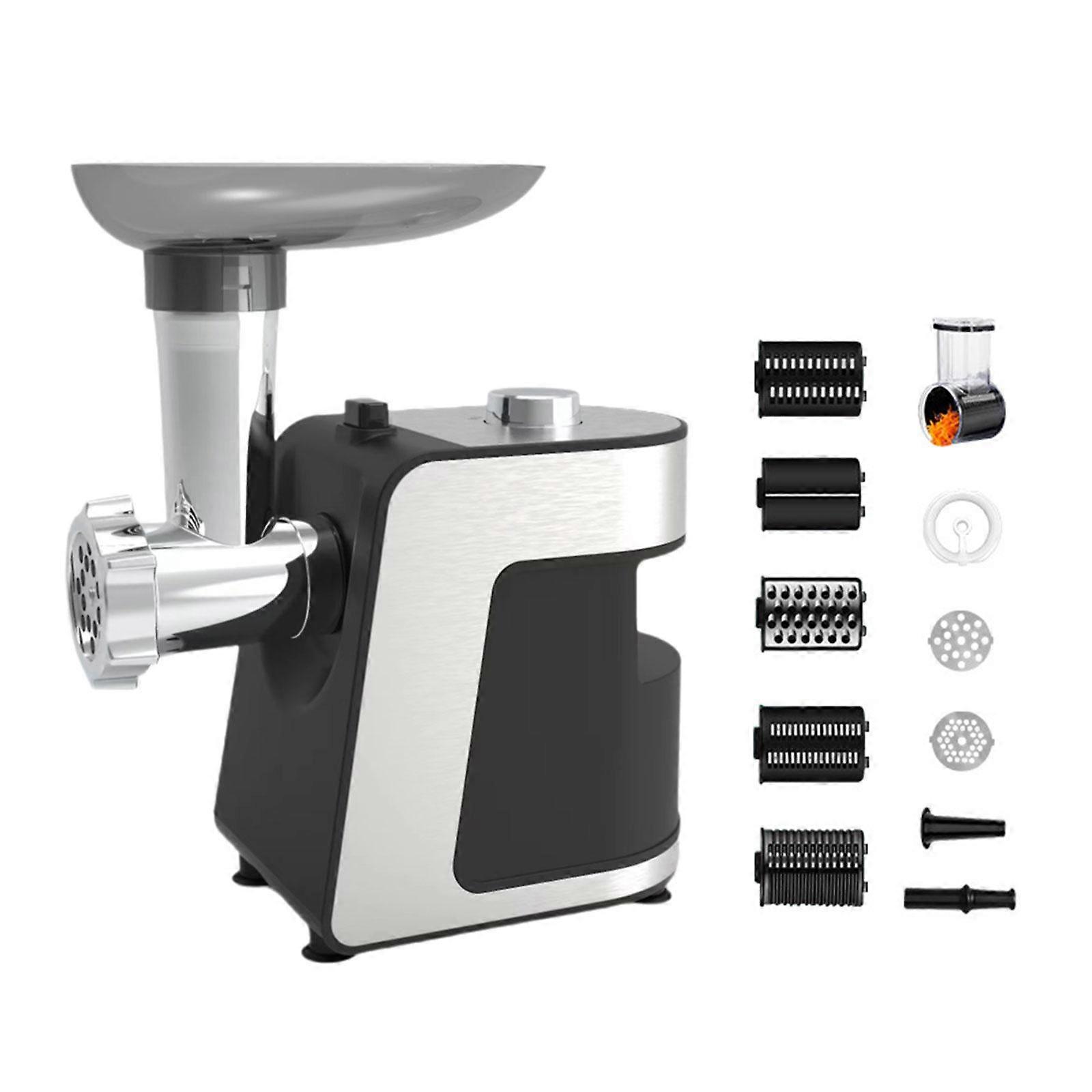 Electric Meat Grinder Commercial Space Saving Solid Adjustable Stuffer Tubes