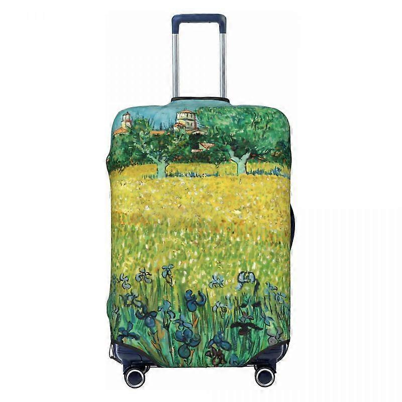 Vincent Van Gogh Mala Cover Campo com Flores Voo Viagem Útil Bagagem Case Protector