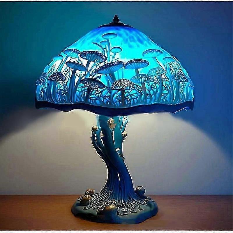 Vintage Stained Handmade Plant Series Table Lamps Mushroom Lamp