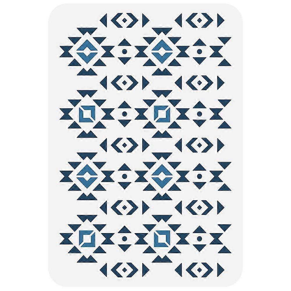 Plastic Drawing Painting Stencils Templates for Painting on Scrapbook Fabric Tiles Floor Furniture Wood Rectangle Geometric Pattern 29.7x21cm