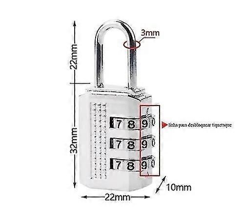 Tsa Approved Cable Lage Los, Re-settable Combination With Alloy Body