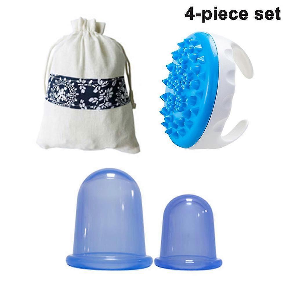 Silicone Device Massager With Cellulite Cups - Vacuum Suction Cup For Cellulite Treatment - Amazing Cellulite Remover - Silicone Suction Cup Set For C