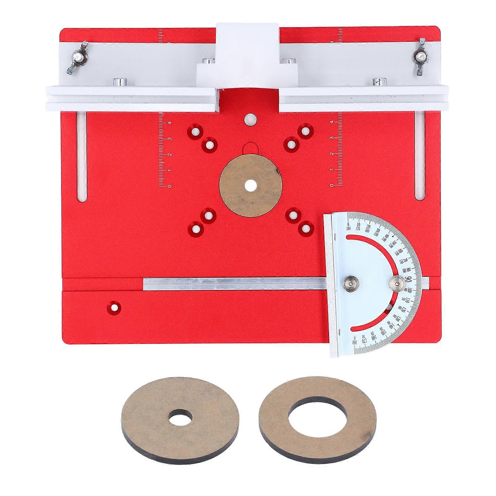 Router Table Insert Plate Aluminum Alloy Flip Board Woodworking Benches Router Table Plate for Routing Carving Milling Red