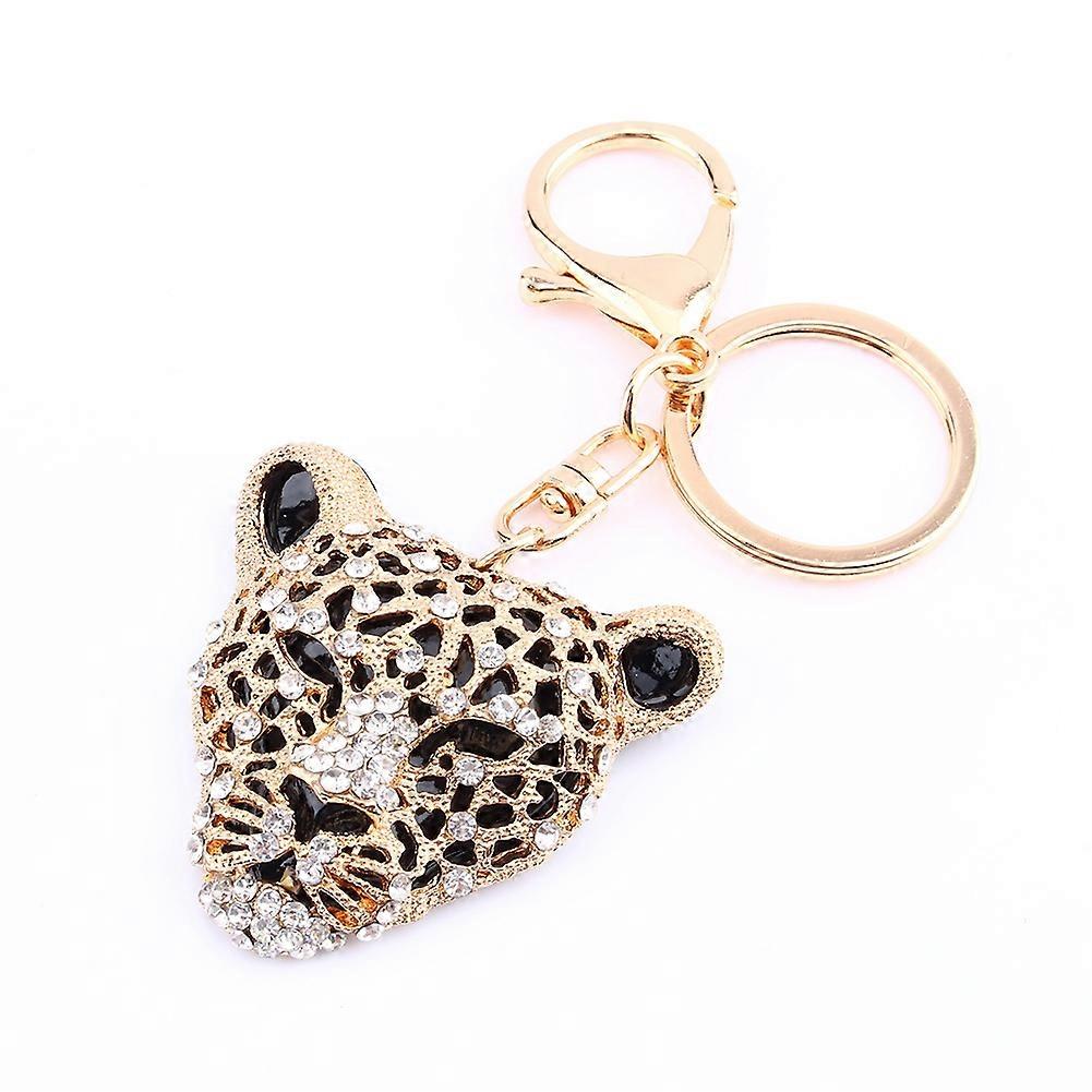 Rhinestone Leopard Keyring Pendant for Bag or Purse