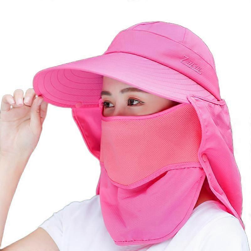 Wide Brim Sun Hat - Versatile UPF 50 Protective Bucket Hat, One Size(Red)