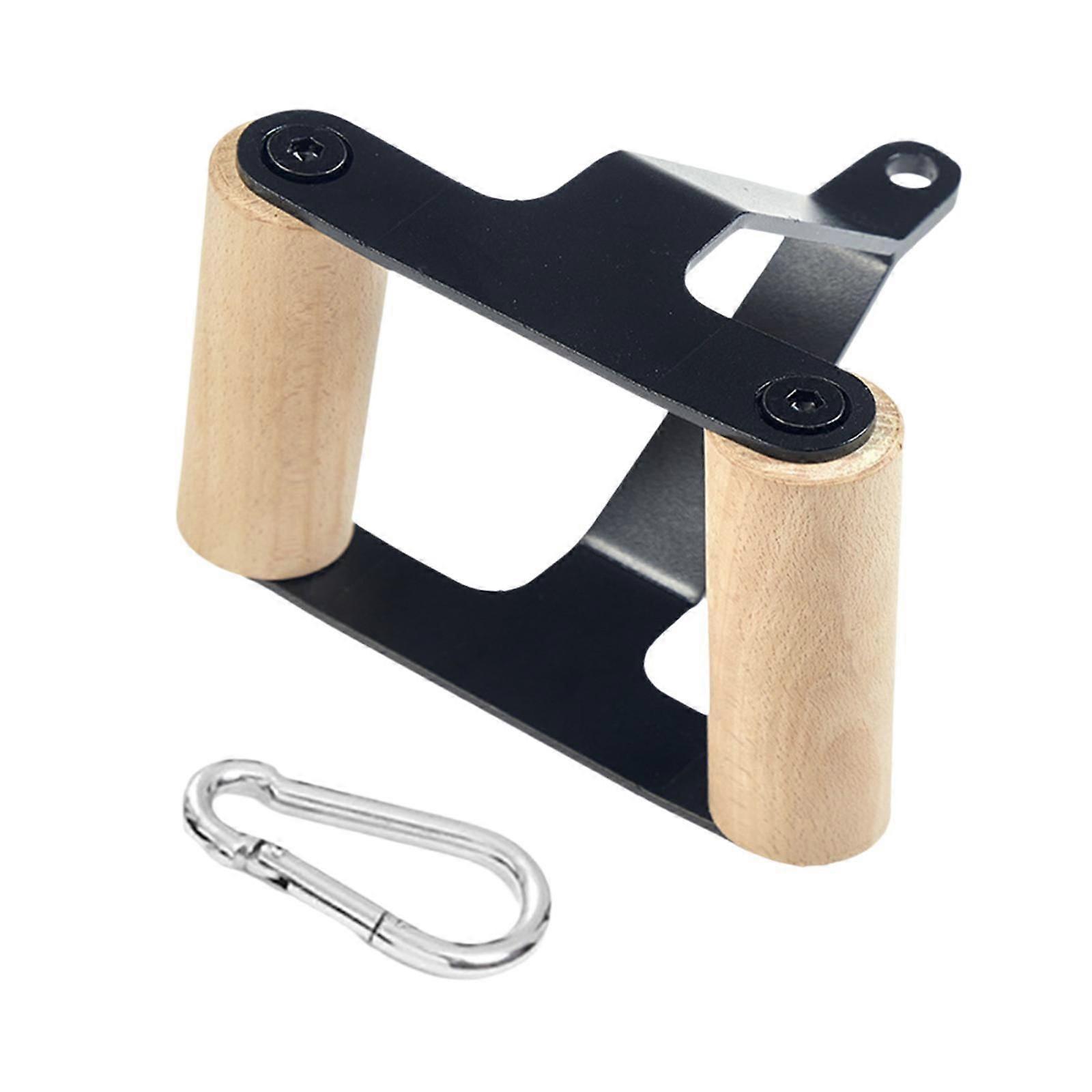 Double Row Handle Accessories Wooden Grip Biceps Iron Cable Machine Attachment