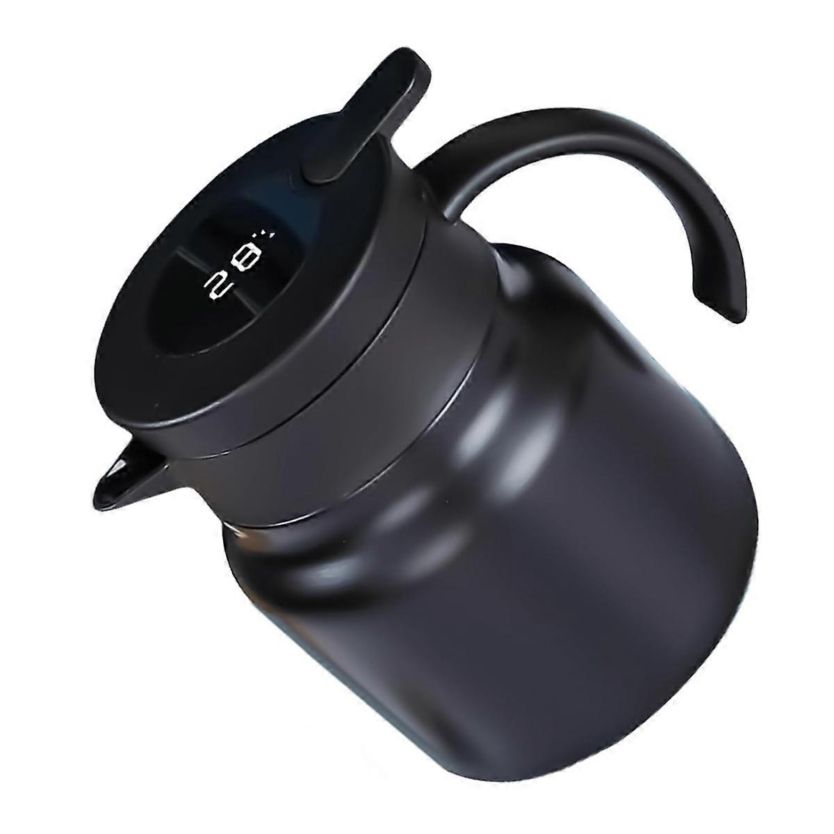 Black (temperature display) - 1000ML large capacity thermos pot