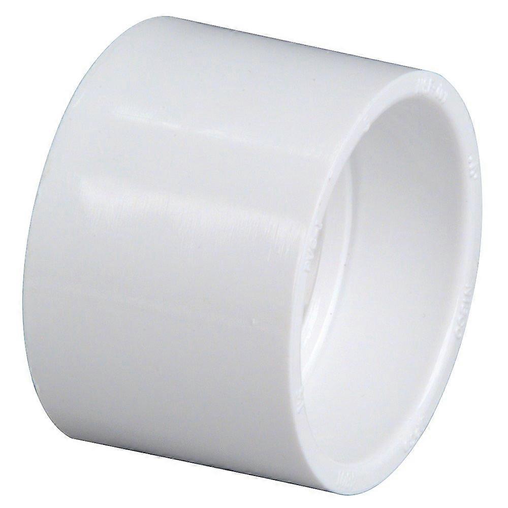 1 1/2 Inch PVC Coupling - PVC Pipe Fitting For Plumbing And Industrial Use, White, 1-1/2 In Size