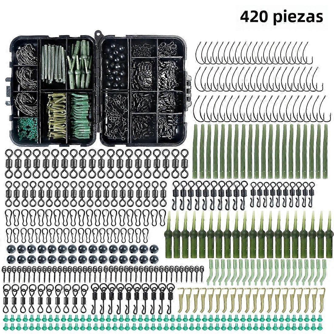 European Carp Fishing Accessory Set 420PCS Including Hooks and Fishing Gear European Fishing Bookstore