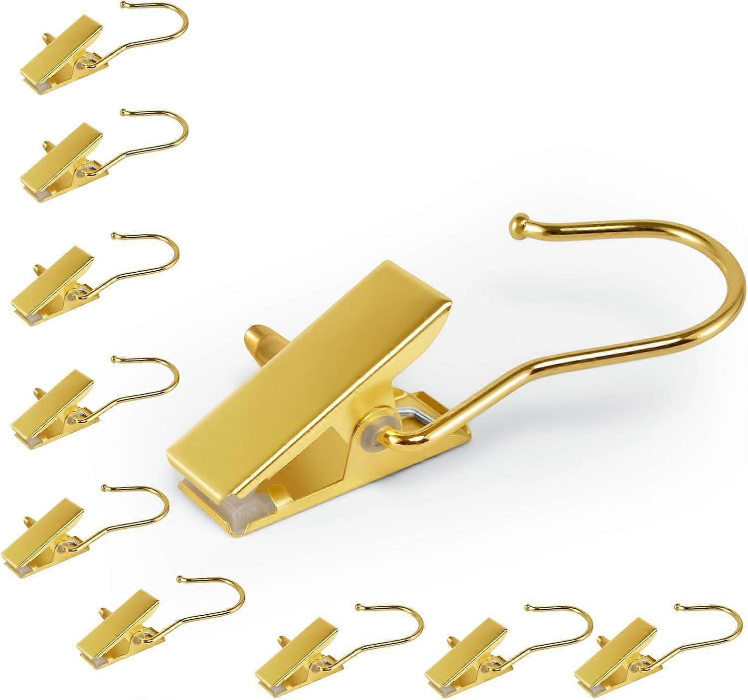 10Pcs Gold Boot Clips for Hanging, Single Clip Hangers, Boot Clips, Sock Clips, Laundry Hooks, Hat Clips for Hanging, Clothes Clips for Hanging Clothe