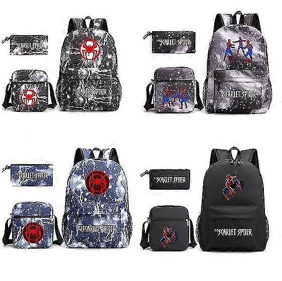 Spider Man 3-osainen reppu painetulla repulla pojille ja tytöille