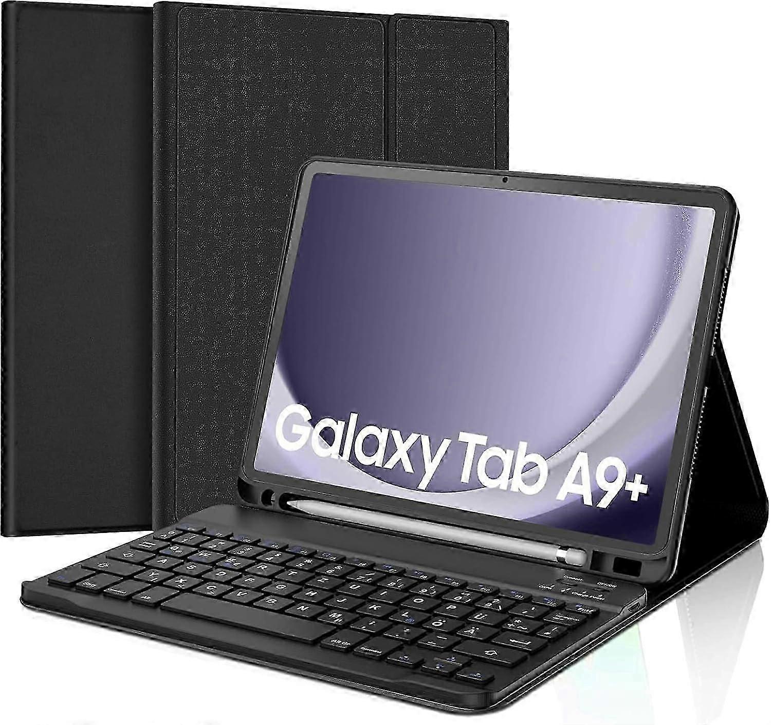 Teclado para Tablet A9 Plus - Galaxy Tab A9 Plus Case Com Teclado, [qwertz Alemão] Teclado Magnético Sem Fio Bluetooth Removível