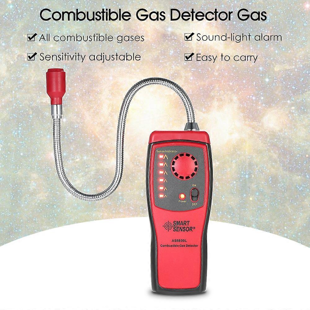 SMART SENSOR Handheld Portable Automotive Mini Combustible Gas Detector Gas Leakage Location Determine Tester with Sound and Light Alarm