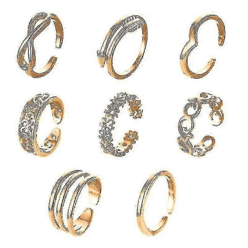 Copper Toe Rings For Women Open Toe Rings Adjustable Tail Ring