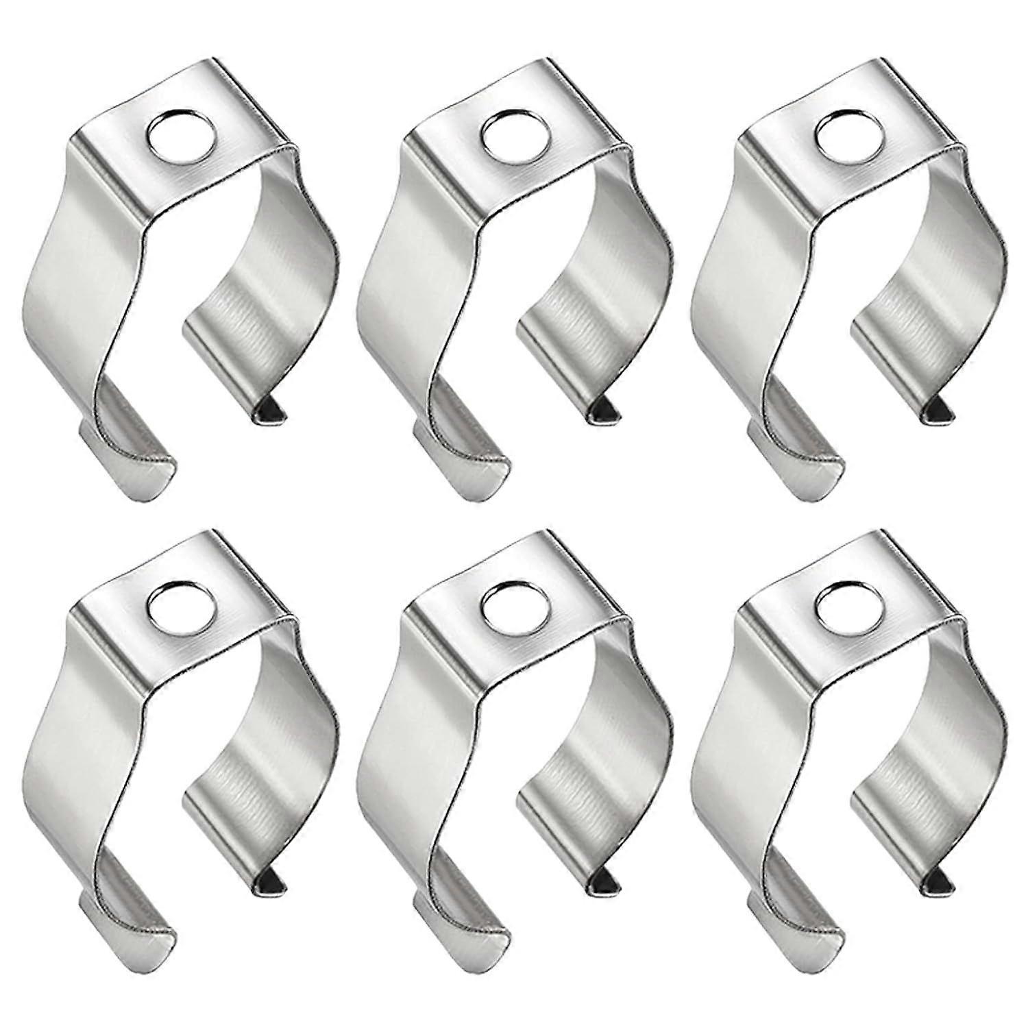 T8 κλιπ σωλήνων των οδηγήσεων x 10PCS U κλιπ στερέωσης εξαρτήματα βραχίονα για τον καθορισμό των ελαφρών σωλήνων, [ασήμι, επινικελωμένο]