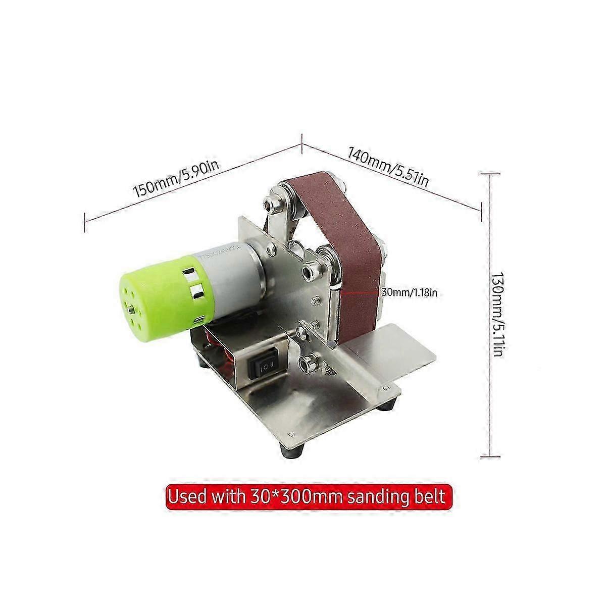 Belt Sander Electric Sanding Polishing Grinding Machine 7 Variable Speed 10 Sanding Belts for Polisc