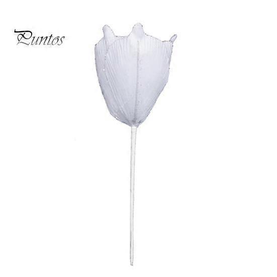 Decorative Flower Realistic Shiny Sparkling Festive Christmas Flower Decorations Versatile Ornaments for Trees Garlands Parties