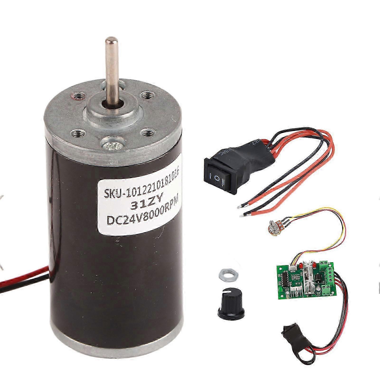 DC Permanent Magnet Motor Low Noise Mini High Speed CW CCW Motors for DIY Generator24V8000RPM