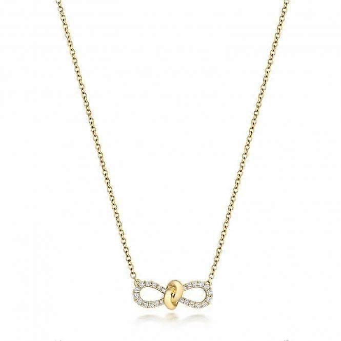 Diamond Jewellery 18CT Gold Diamond Bow Necklace NDQ121