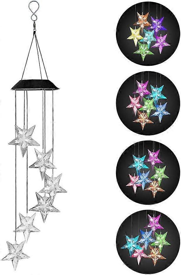 LX-Solar five-pointed star wind chime (five-pointed star wind chime)