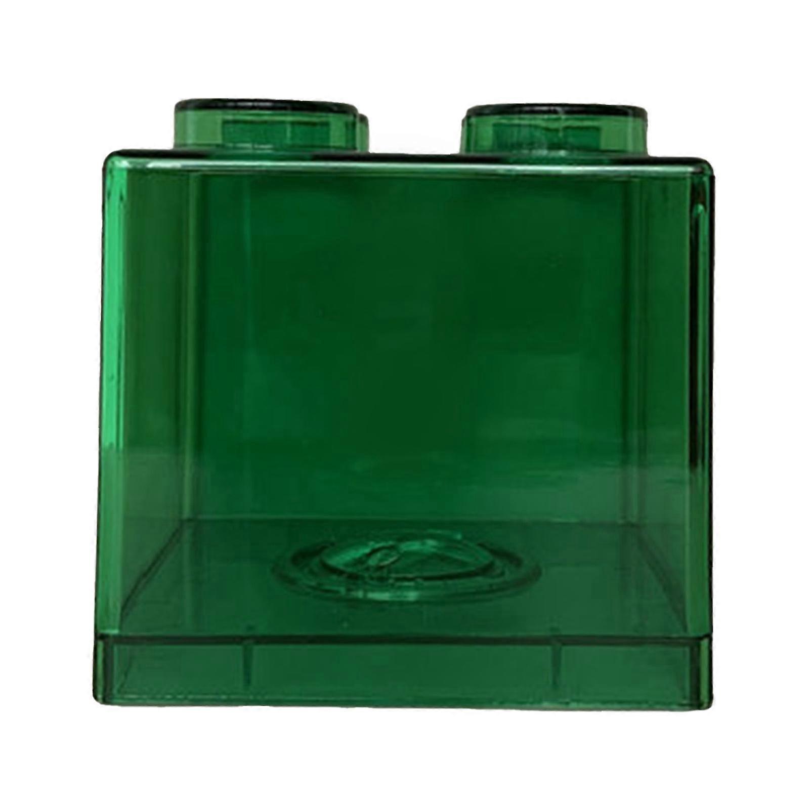 Elegant Decorative Piggy Bank With Building Block Design, Transparent Case For Coin Storage, Durable Material Encourages Financial Management,