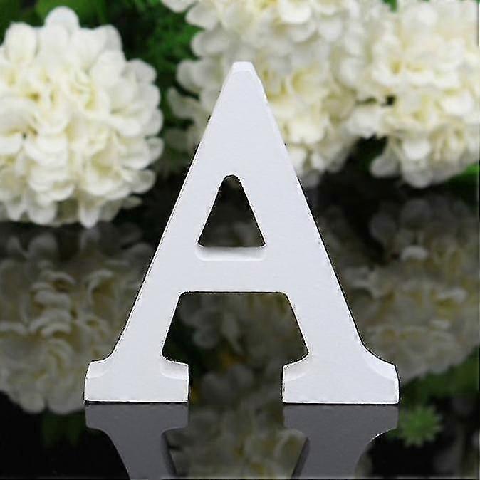 أرقام المنزل الحروف 1 قطعة قائمة بذاتها الحروف الخشبية الأبجدية البيضاء لحفل زفاف / عيد ميلاد
