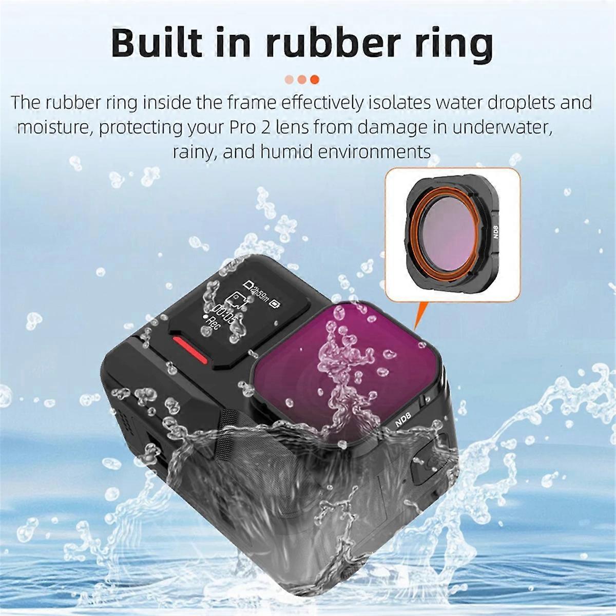 4Pcs Lens Filter Set ND Filters Lens Protector Camera Accessory Kit ND8/16/32/64 Filter Kit for