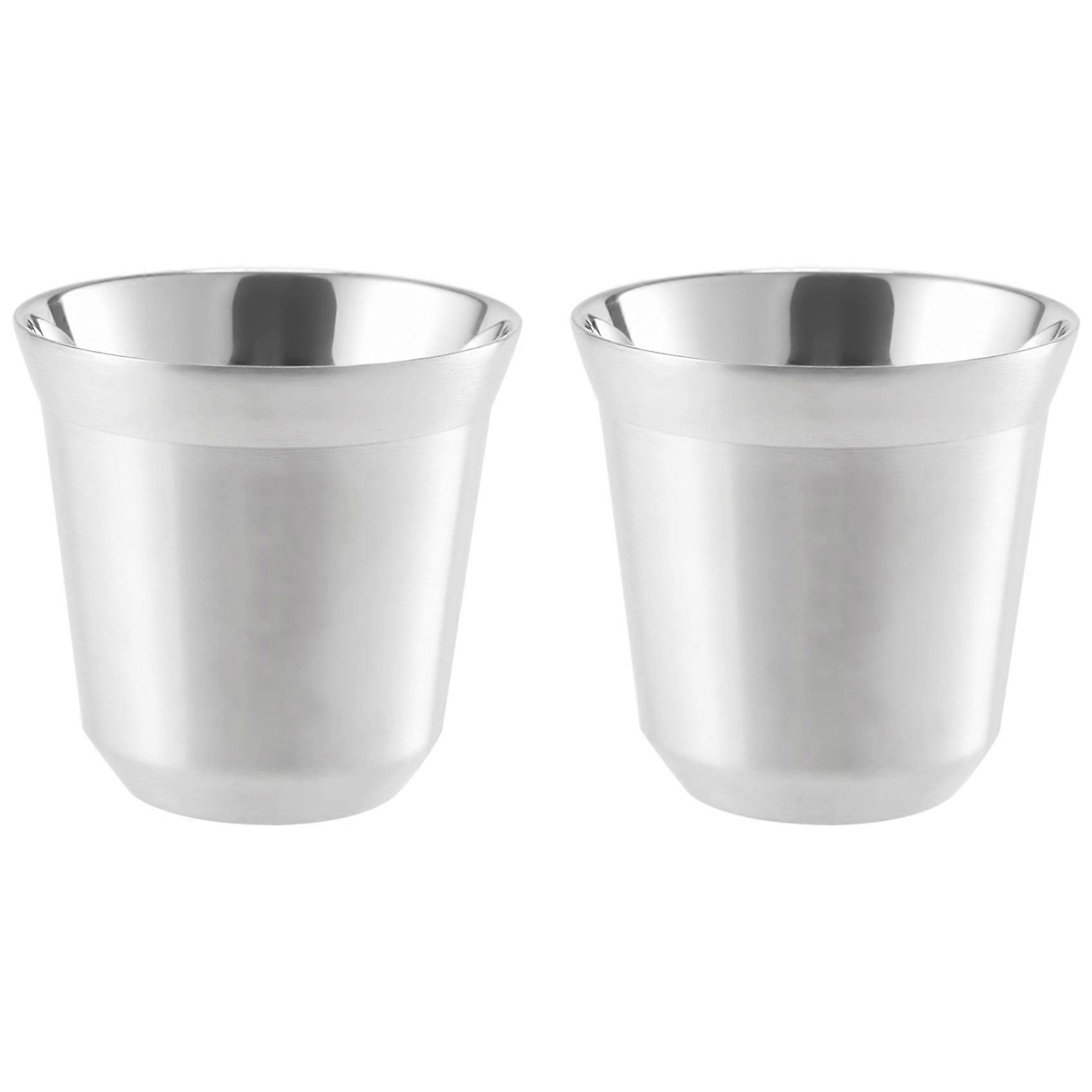 Espresso Cups Set of 2, Double Wall Insulated Dishwasher Safe (80ML)