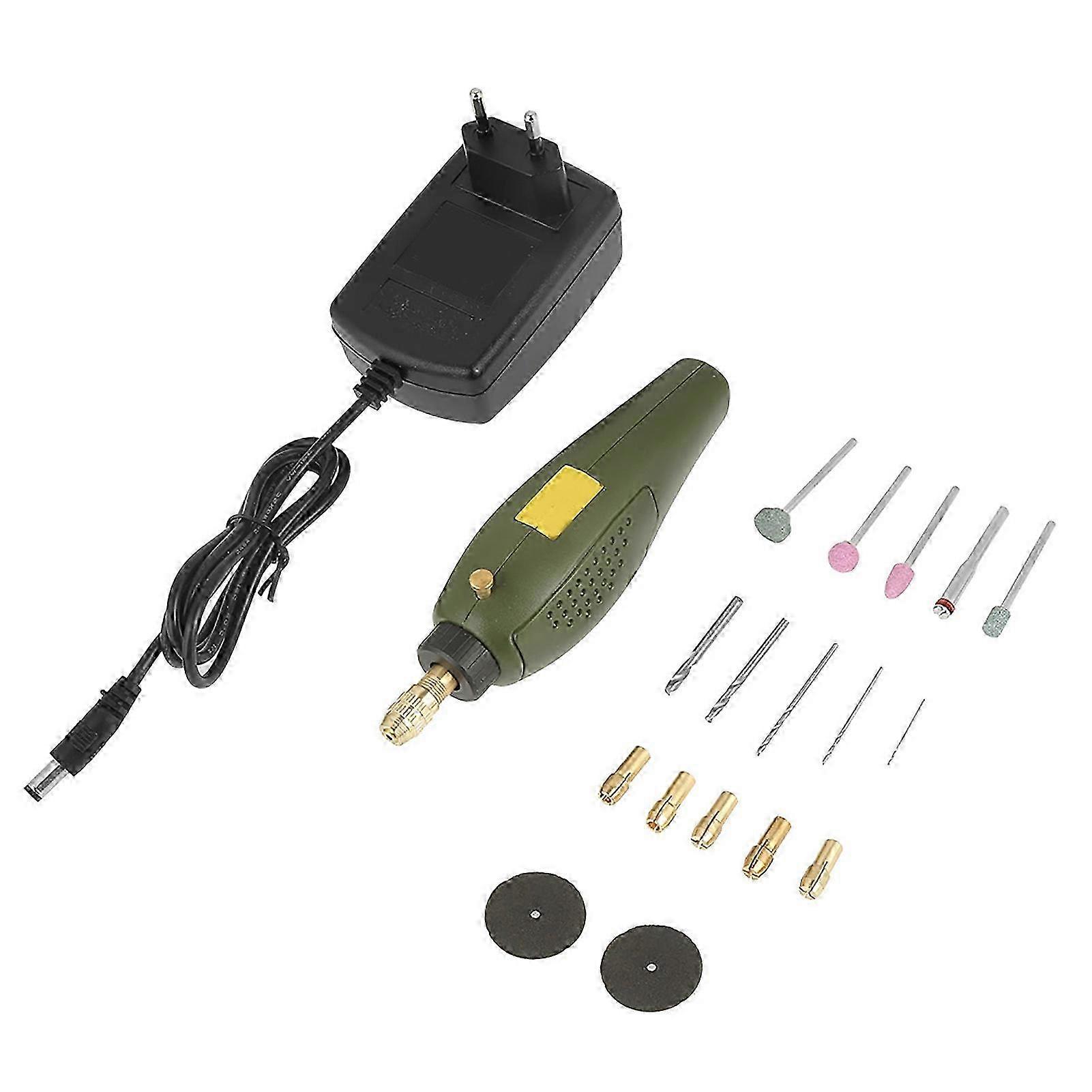 Mini electric drill with accessories for polishing, drilling, engraving