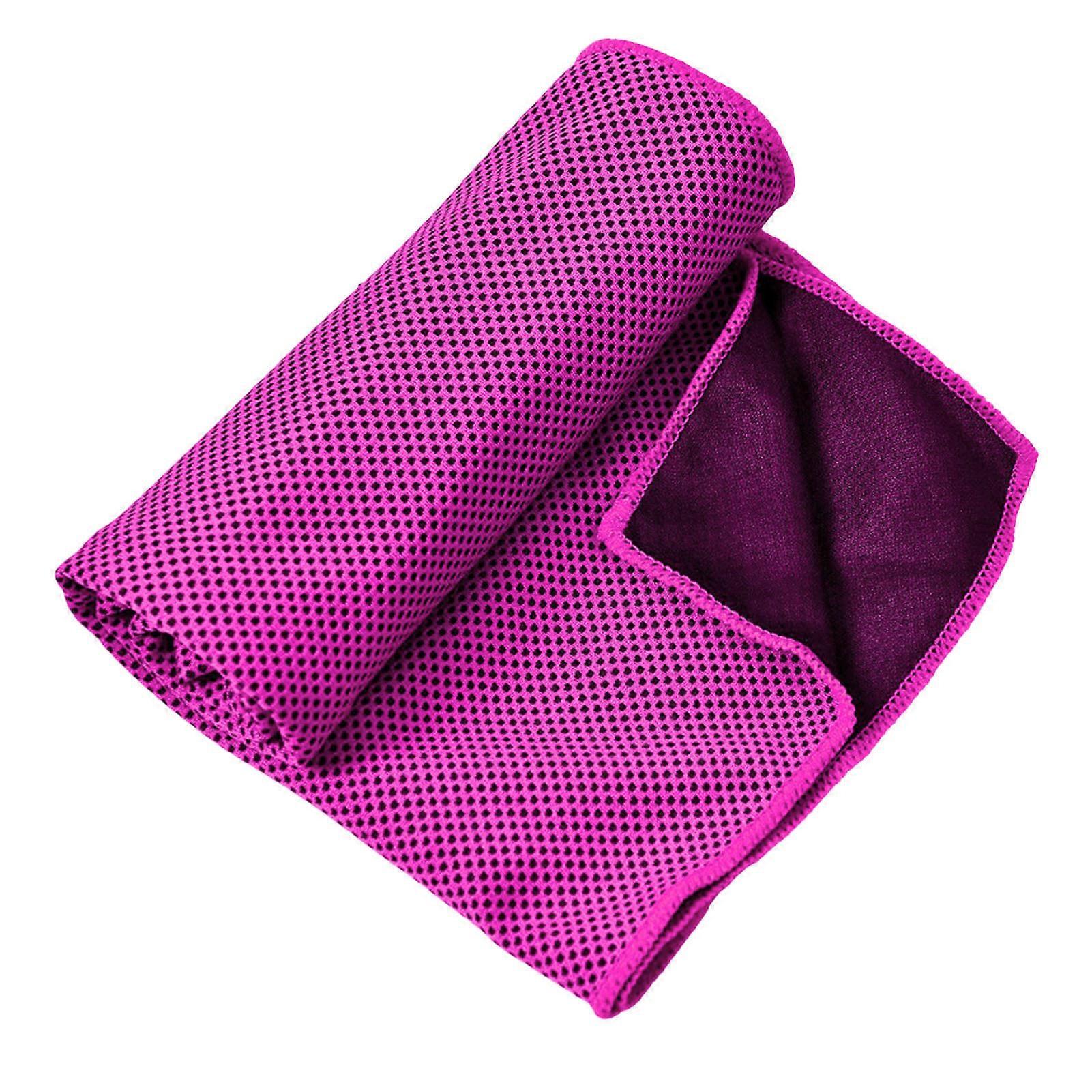 Cooling Towel 90x30cm Rose Red Microfiber Sweat Absorbent