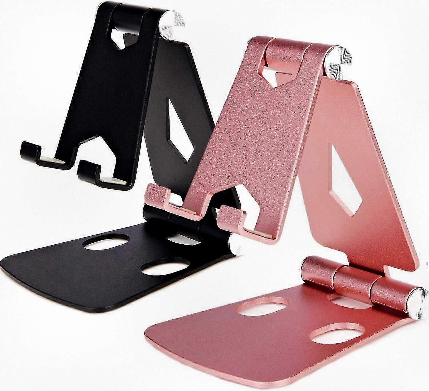 2-part adjustable phone stand for desk with flexible height and angle settings