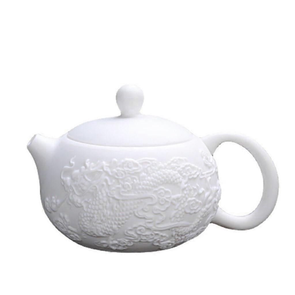 Loose Tea Teapot Ceramic Kung Fu Teapot Set with Creative Design Relief and Multifunctional Features for Household Use