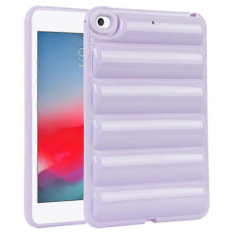 Compatible For iPad mini 4 / iPad mini (2019) 7.9 inch Anti-Scratch Tablet Case Down Jacket Texture Soft TPU Shell