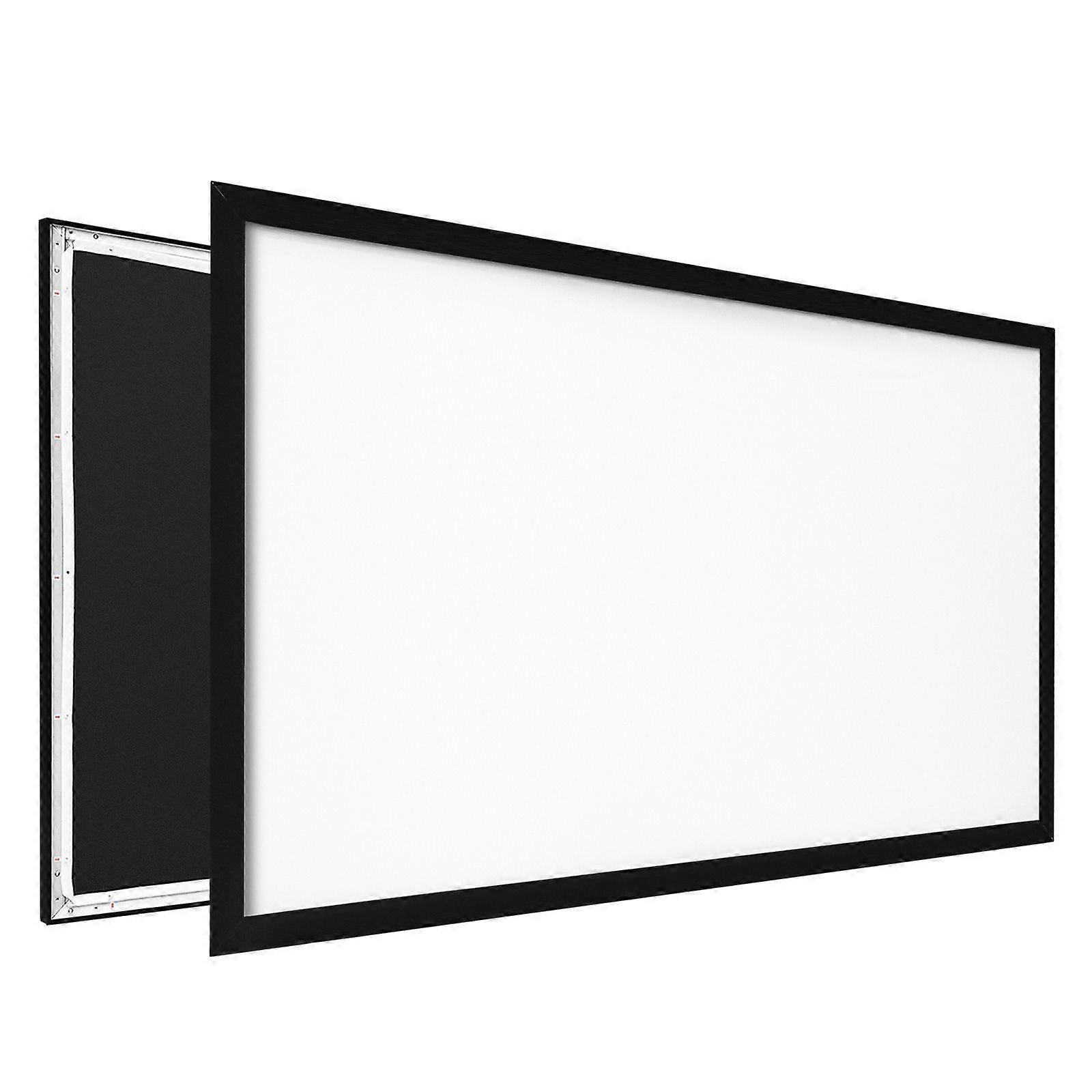 110 "polegadas fixo alumínio quadro projetor tela home theater hd tv projeção 3d