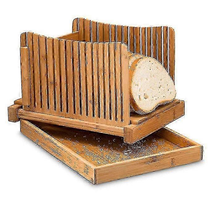 Rebanadora de pan de bambú para tostadas caseras - Tabla de pan de madera con