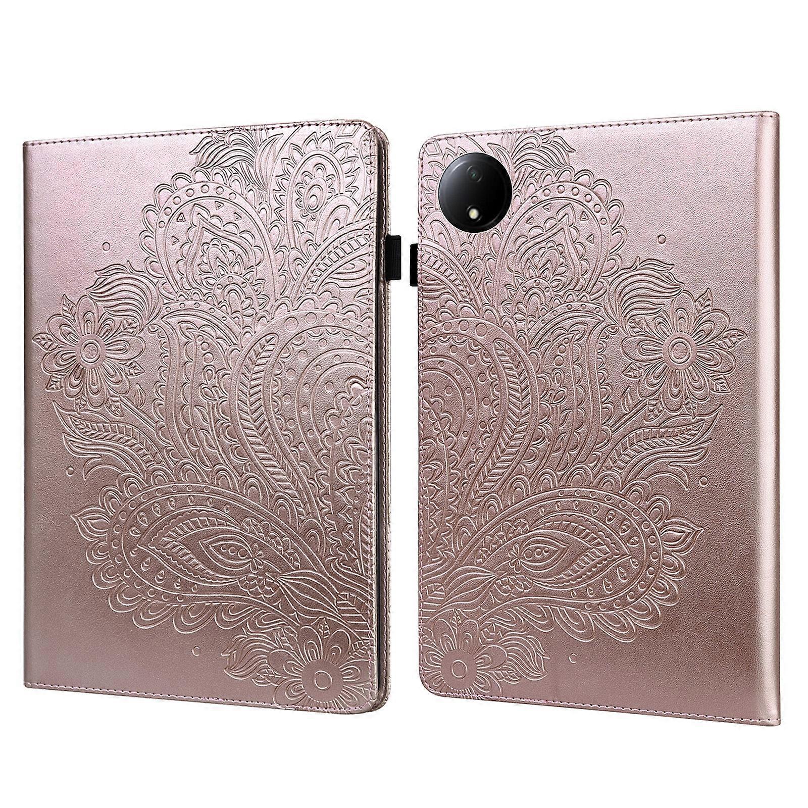 Peacock Embossed Pattern Leather Tablet Case