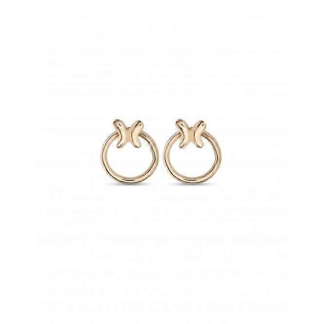 18K Gold Plated Butterfly Detachable Hoop Earrings PEN0926ORO0000U
