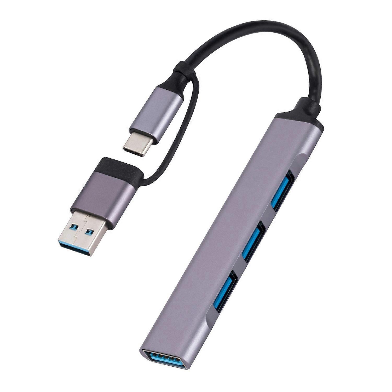 809-A 6 in 1 USB+Type-C to USB HUB Adapter 809-A