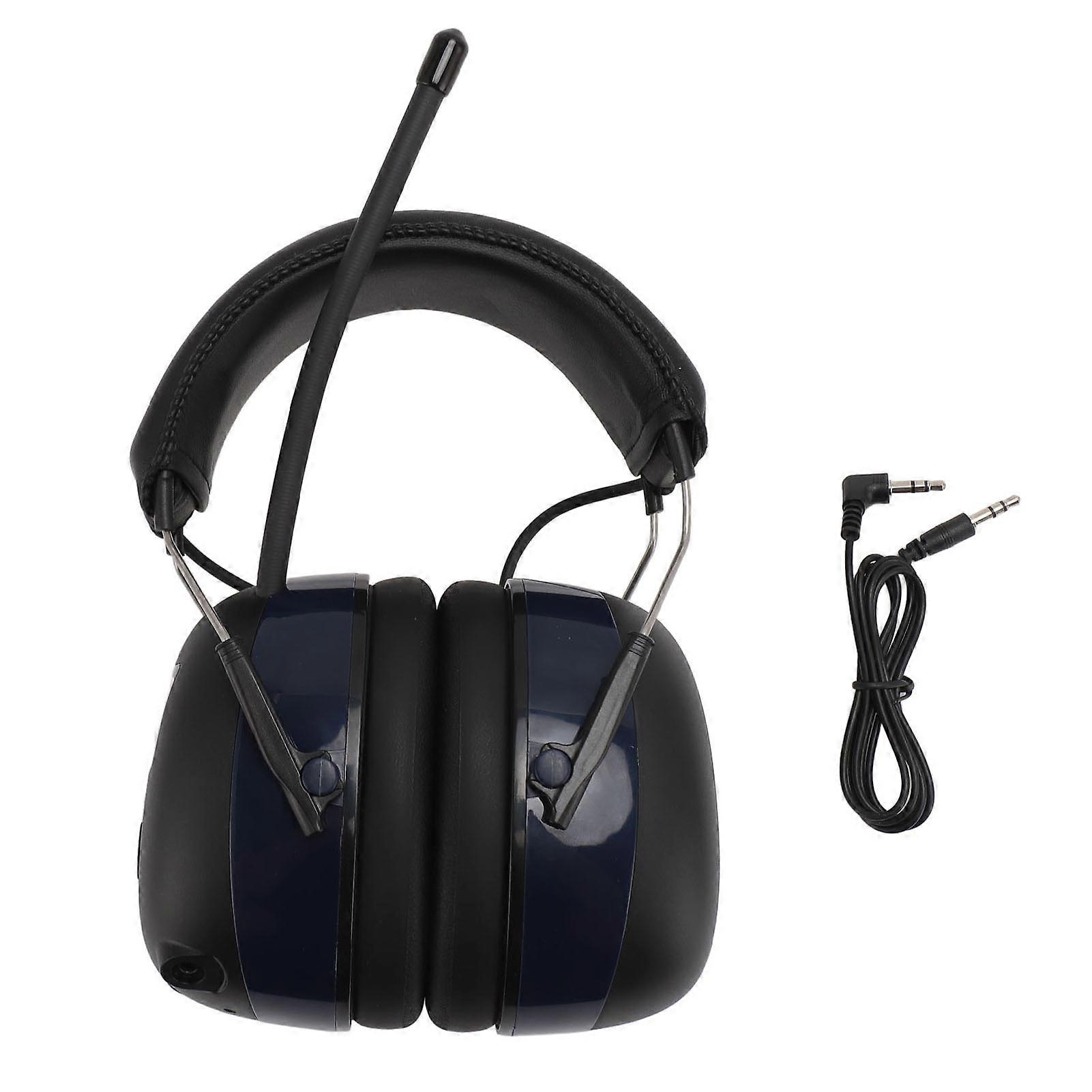 Electronic Bluetooth Hearing Ear Protector Headphone 30 DB Noise Reduction Multimedia Headset Earmuffs for Work Construction Sites