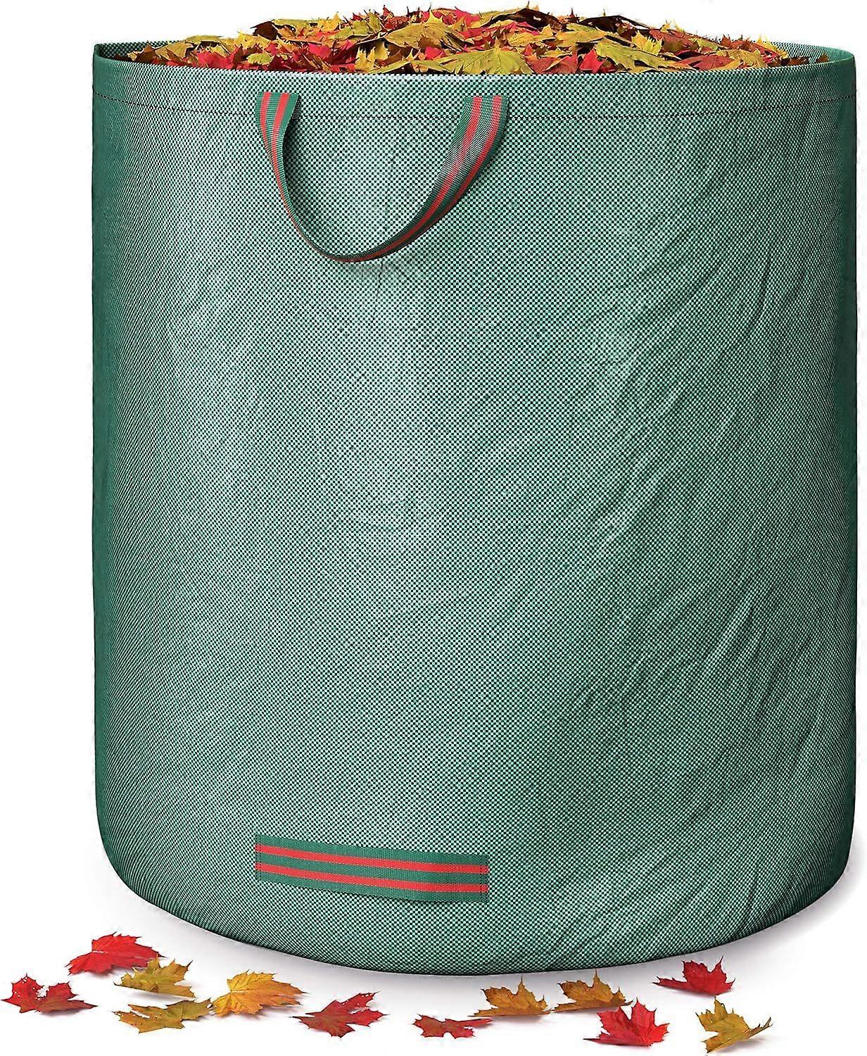 1X Garden Waste Bag with Handles - 272L High Capacity and Double Bottom - UV Stable and Water Repellent - Reusable and Stable Garden Bag