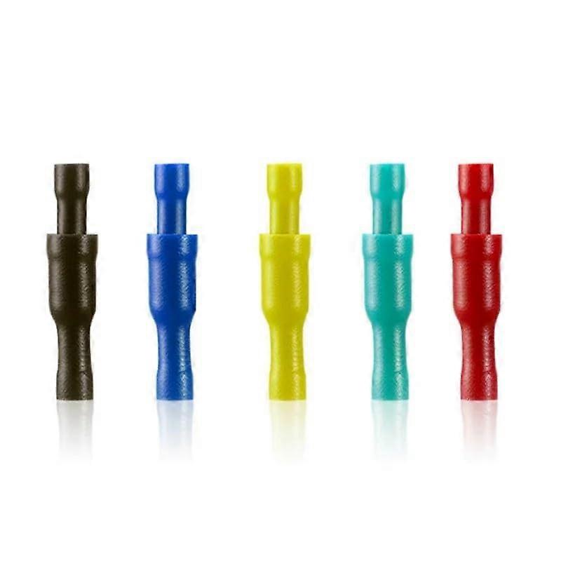 100-150pcs Box-Packed,Butt Crimping Terminal, Type Lnsulated Electrical Connector,Female and Male Wire Connector,Brass