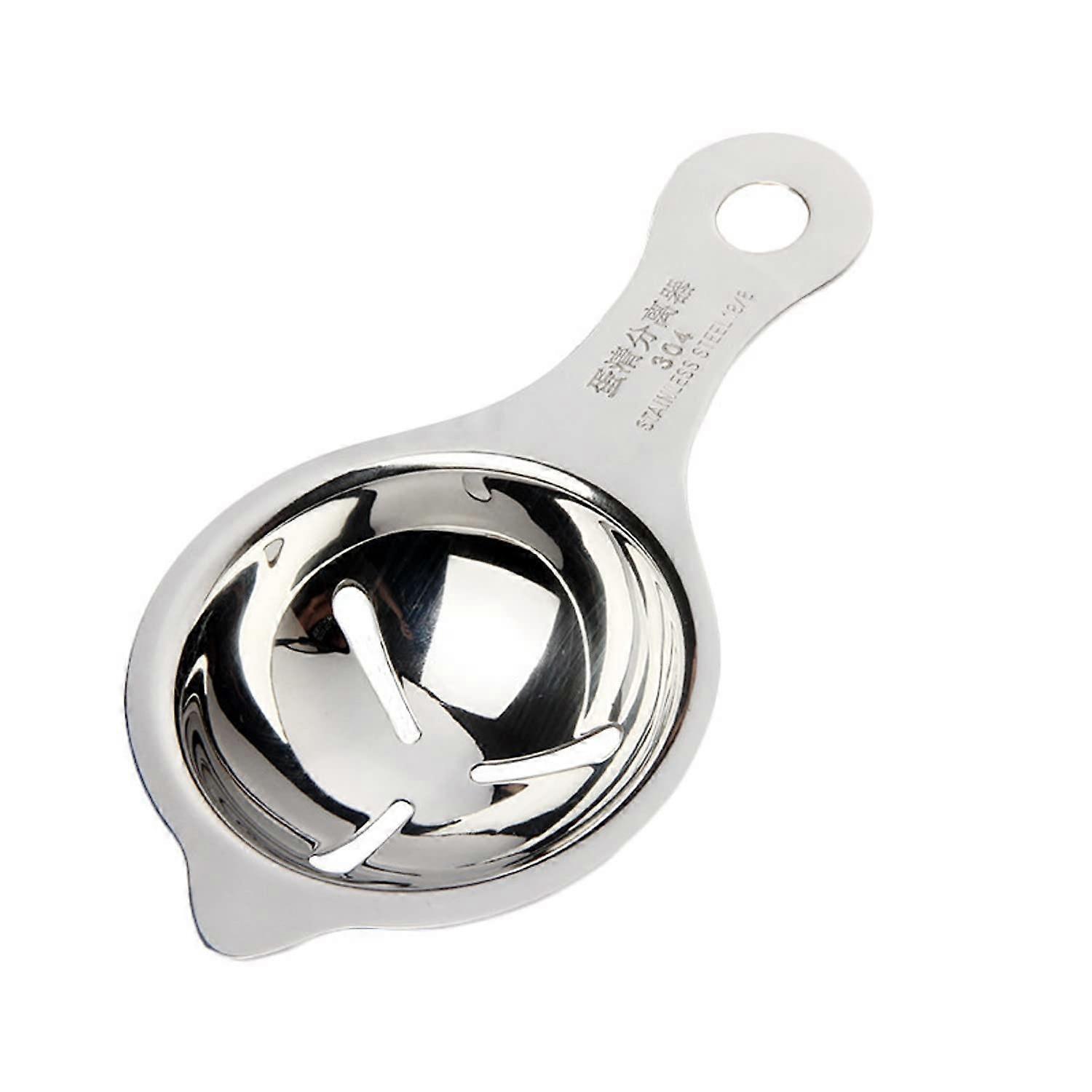 1 PCS Stainless Steel Egg Separator, Yolk White Divider Strainer Filter Dishwasher Safe Kitchen Bake Tool. (Silver)