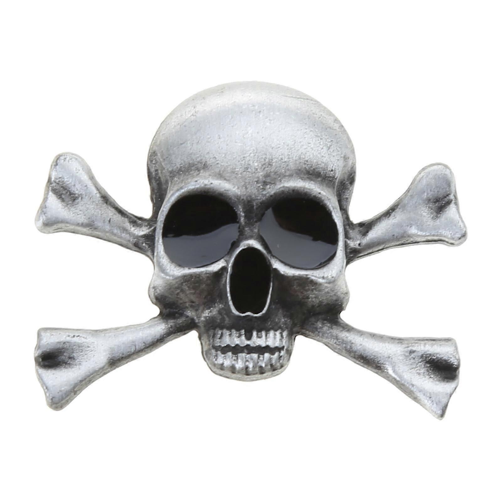 القوطية الجمجمة الخناجر شارة دبوس خمر الرعب الهيكل العظمي بروش عبور السيوف شارة الملابس دبوس مجوهرات طية صدر السترة دبوس