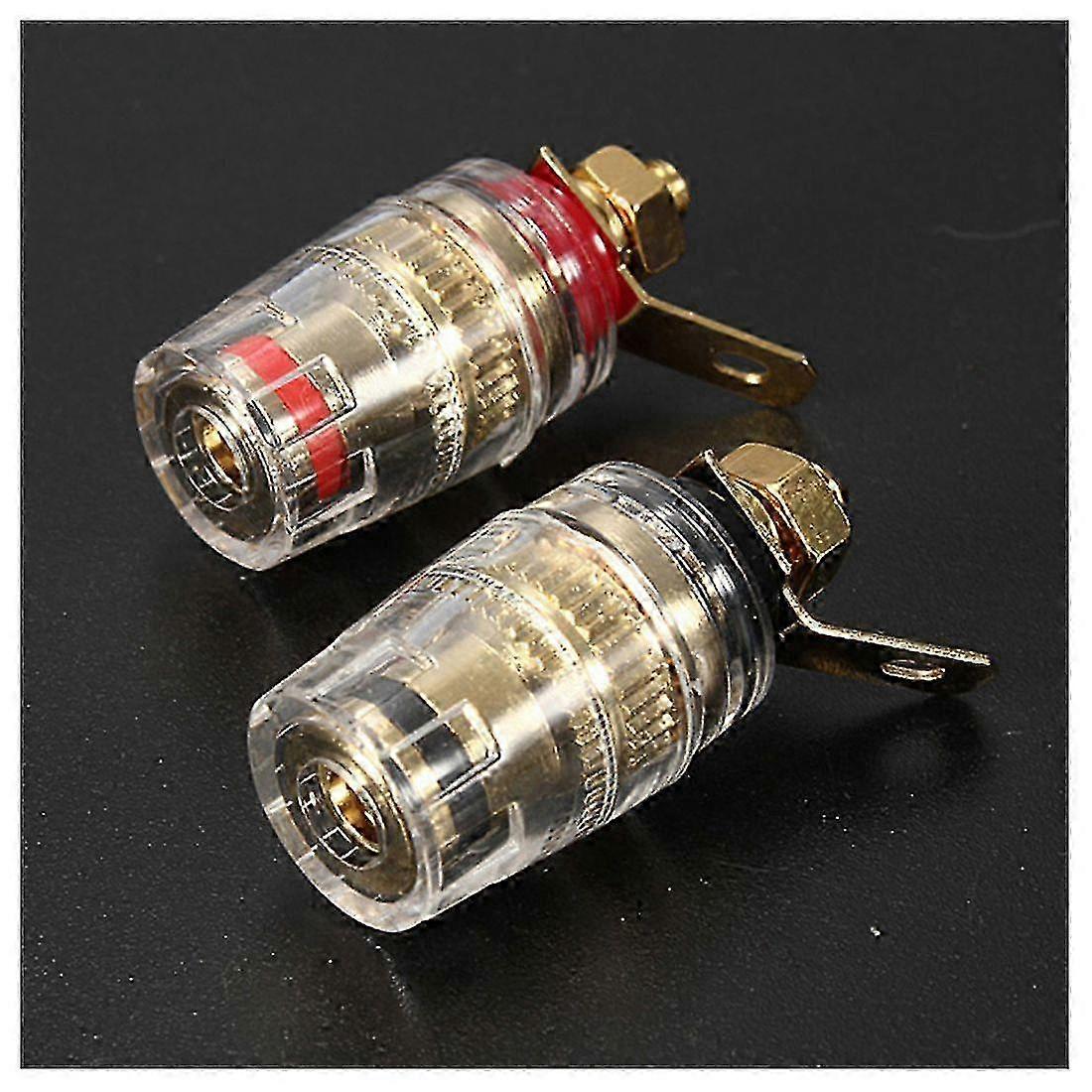 New 4Pc Amplifier Speaker Terminal Binding Post 4mm Banana Plug Jack