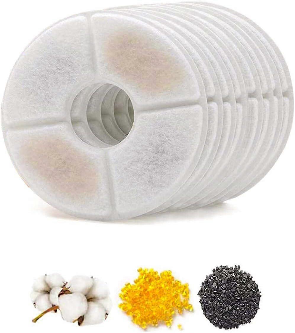 Cat Water Fountain Filter, Cat Fountain Filter, Cat Fountain Filters for Cats Pet Fountain Replacement Filters with Resin and Activated Carbon 8 Pack